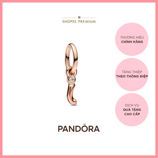 Charm Pandora Moments Mạ Vàng Hồng 14K Chữ I
