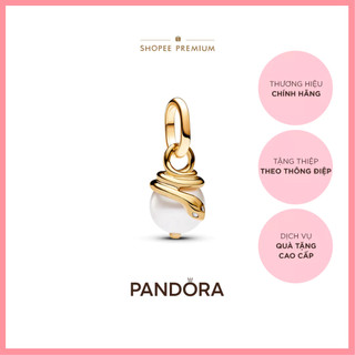 Charm Treo Pandora Mạ Vàng 14k Rắn Uốn Quanh Ngọc