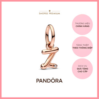 Charm Pandora Moments Mạ Vàng Hồng 14K Chữ Z