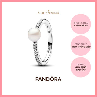 Nhẫn Bạc Pandora Timeless Đính Ngọc Trai