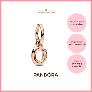 Charm Pandora Moments Mạ Vàng Hồng 14K Hình Chữ O