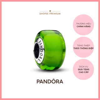 Charm Pandora Moments Bạc Murano Mini Màu Táo Xanh