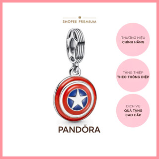 Charm Bạc Marvel x Pandora Captain America - Khiên Chính Nghĩa