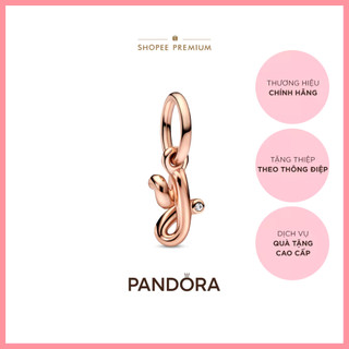 Charm Pandora Moments Mạ Vàng Hồng Chữ Y