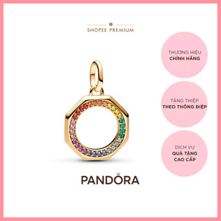Charm Treo Pandora Me Mạ Vàng 14k Cầu Vồng Đính Đá Nhiều Màu
