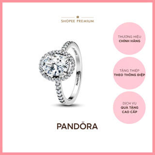Nhẫn Timeless Bạc Halo Đính Đá Lấp Lánh