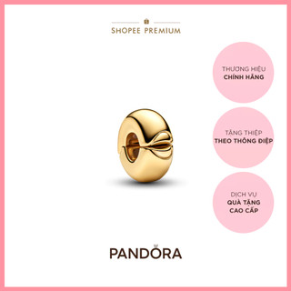 Charm Bấm Pandora Mạ Vàng 14K Tròn Nối Hai Nửa Trái Tim