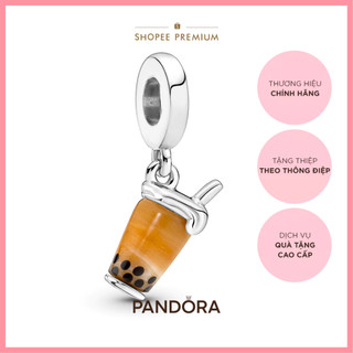 Charm Bạc Pandora Moments Trà Sữa Trân Châu Đen