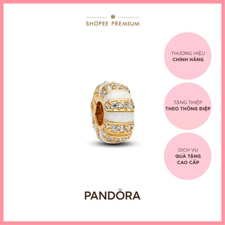 Charm Bấm Mạ Vàng 14K Đính Đá Xen Kẽ Và Trắng