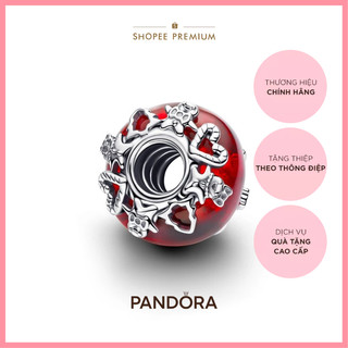Charm Bạc Murano Đỏ Giáng Sinh An Lành
