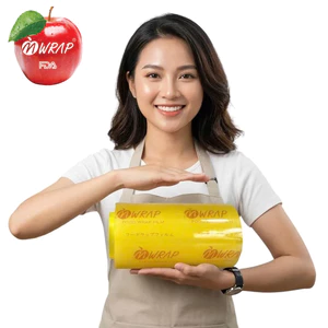 Màng lõi không hộp - Mwrap Size 20cm x 500 mét/Trọng lượng 1,6kg, Trong suốt, dẻo dai, bám dính tốt.