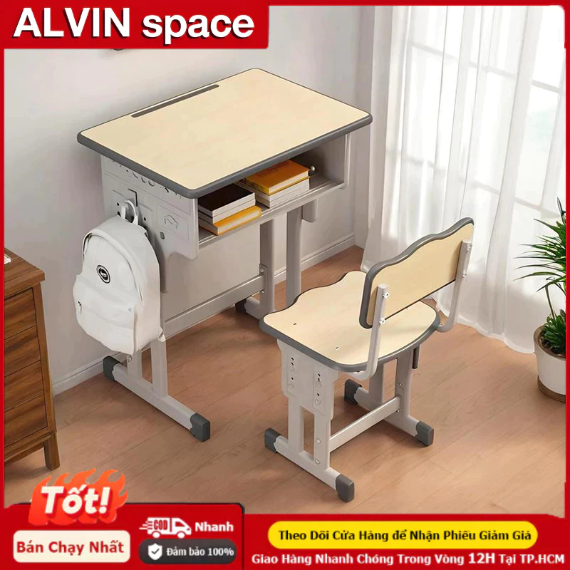 AIVIN Bộ bàn ghế học sinh bàn học thông minh cho bé chống gù chống cận có Nâng hạ tay quay tiện lợi | BigBuy360 - bigbuy360.vn
