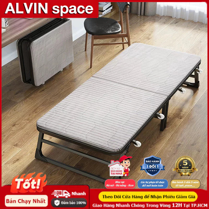 Giường ngủ gấp gọn đơn giản tiện lợi cho người lớn Khung Thép Cao Cấp, Chắc Chắn,Giường Gấp Gọn | BigBuy360 - bigbuy360.vn