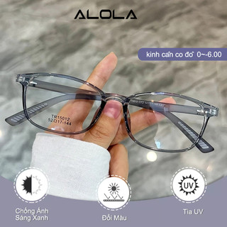 Mắt Kính Cận Có Dộ Nữ Nam ALOLA Gọng Kính Chống Anh Sáng Xanh Tia UV TR90 siêu nhẹ Đổi Màu Khi Ra Nắng