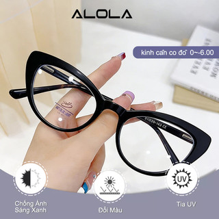 Gọng Kiếng Cận Nam Nữ ALOLA Mặt Kính Mắt Mèo Đổi Màu Khi Ra Nắng Chống Ánh Sáng Xanh Tia UV