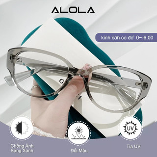 Gọng Kiếng Cận Nữ ALOLA Mặt Kính Mắt Mèo TR90 Chống Ánh Sáng Xanh Tia UV Đổi Màu Khi Ra Nắng Thời Trang