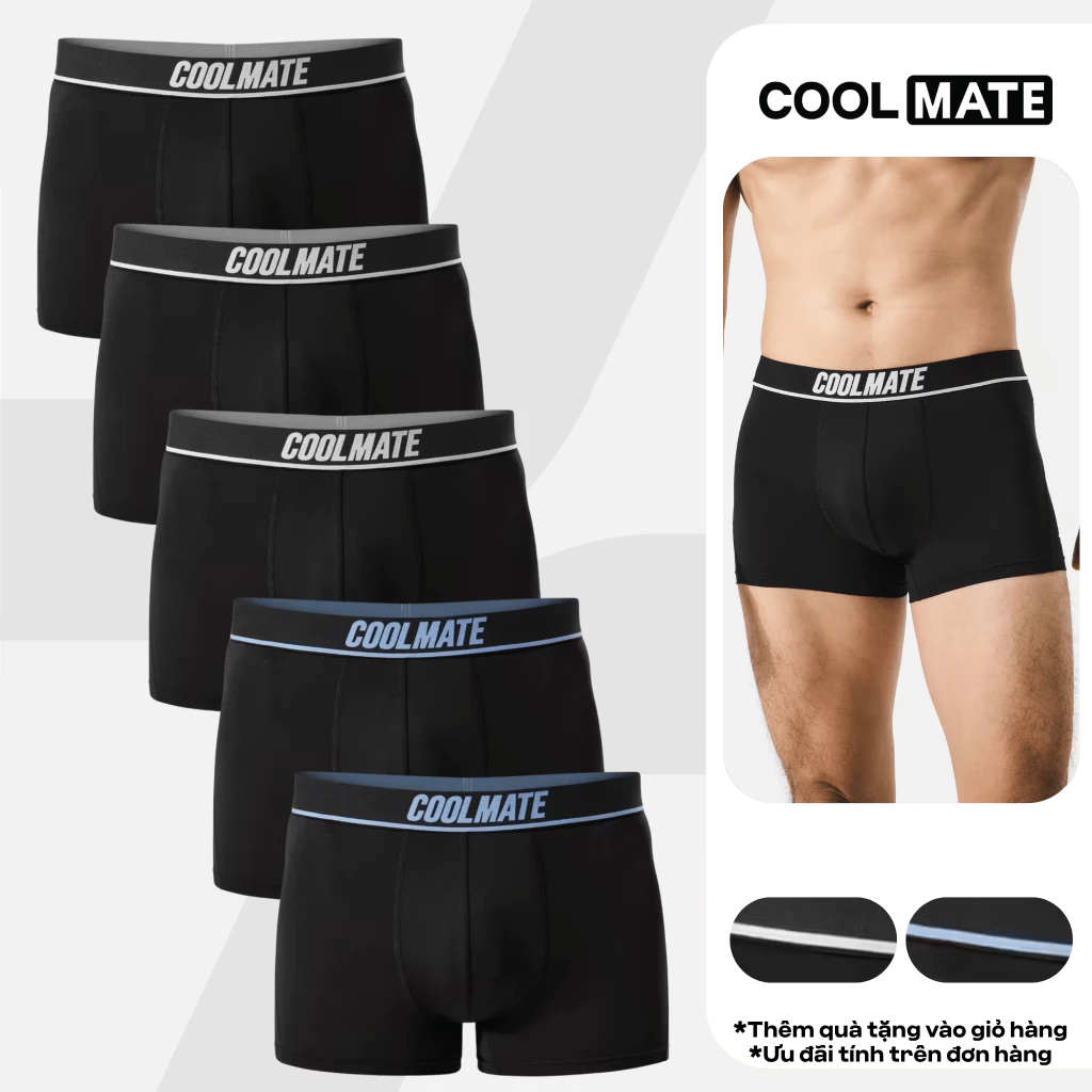 [GIÁ TỐT TRÊN LIVE][MUA 5 TẶNG 1]Combo 5 Quần Lót Nam Trunk Active Mesh Thoáng mát, Co giãn, Nhanh Khô - Coolmate