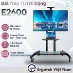 Giá treo tivi di động Ergotek E2600 (55-100 inch) - Tải trọng 90.9kg - Kệ tivi có bánh xe di chuyển cao cấp — ảnh 1