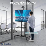 Giá treo tivi di động Ergotek E2600 (55-100 inch) - Tải trọng 90.9kg - Kệ tivi có bánh xe di chuyển cao cấp — ảnh 7