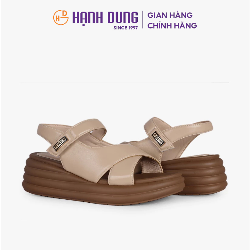 Sandal Đế Xuồng Hạnh Dung Quai Chéo Liền Hậu HD1149AV