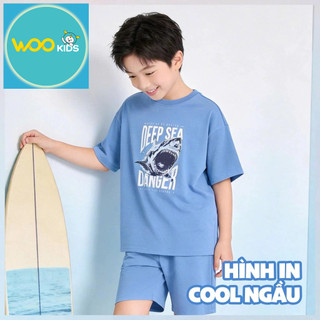 Set Bộ Bé Trai KSH26S015R Wookids | Đồ Bé Trai 2-9 Tuổi Năng Động Thoải Mái