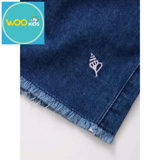 Quần Short Jean Bé Gái GDS25S002R-Size 90 đến 130--Wookids-Thời trang trẻ em-