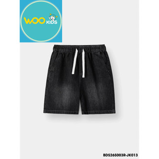 Quần Jean Short Bé Trai BDS26S003R Wookids | Quần Ngắn 5-9 Tuổi Cá Tính Dễ Mặc