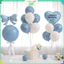 Set Bóng Bay Sinh Nhật Kèm Trụ Tone Hồng,Xanh - Combo Trang Trí Thôi Nôi, Đầy Tháng,Decor Tiệc SHD