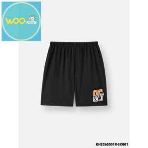 Quần Short Thun Bé Trai KNS26S001R | Quần Ngắn Trẻ Em 2–14 Tuổi | Cotton Co Giãn | WooKids 💙