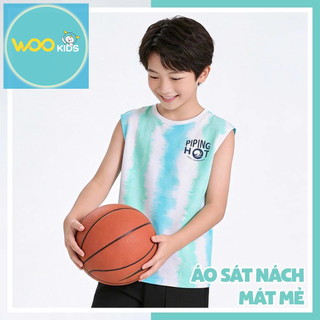 Áo Sát Nách Bé Trai KTT26S003R | Áo Ba Lỗ Trẻ Em 2–14 Tuổi | Cotton Mềm Mát | WooKids