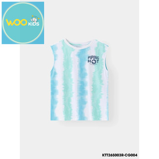 Áo Sát Nách Bé Trai KTT26S003R | Áo Ba Lỗ Trẻ Em 2–14 Tuổi | Cotton Mềm Mát | WooKids
