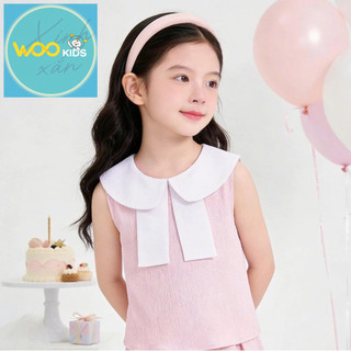 Set Đi Chơi Bé Gái GSC25S004R | Đồ Bộ Trẻ Em 2–9 Tuổi | Cotton Mềm Mát | WooKids