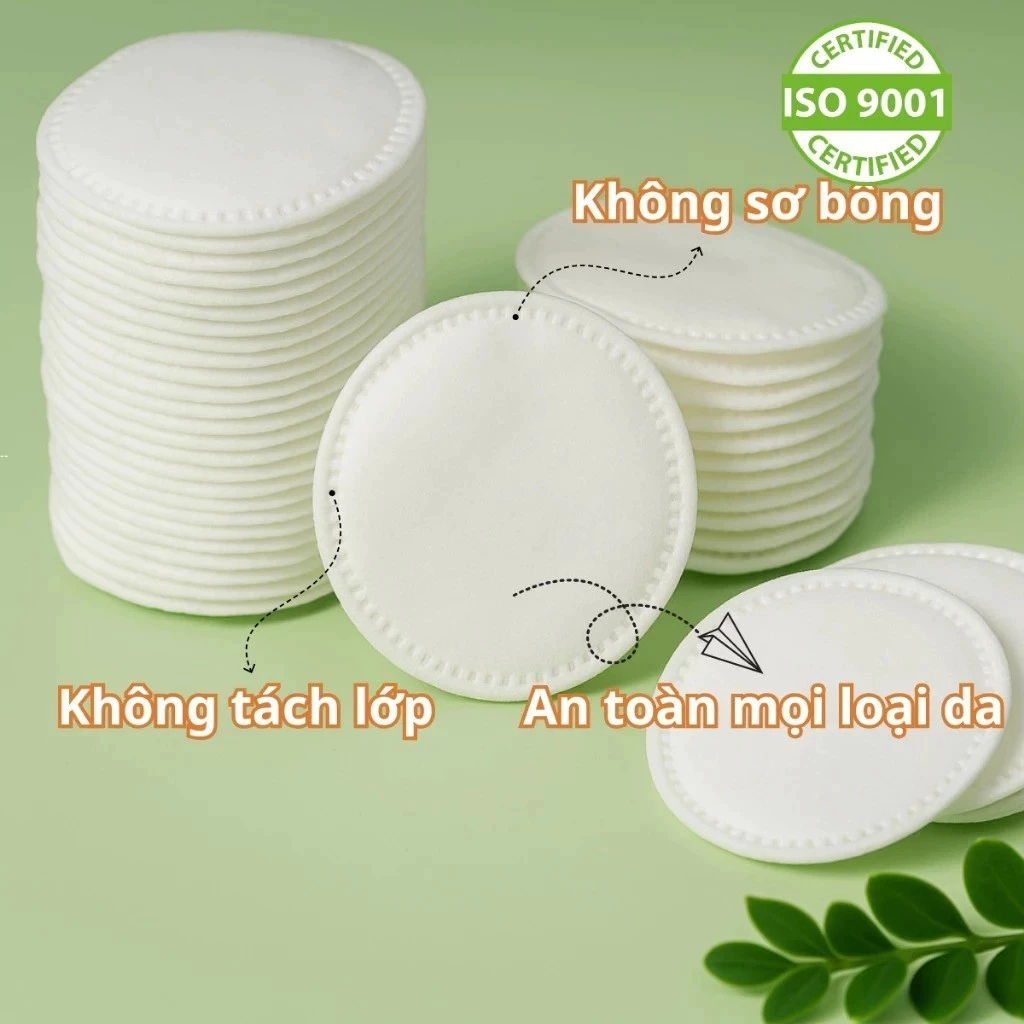 Bông Tẩy Trang Miniso 180 Miếng Nhật Bản Siêu Mềm Mại,Dai Không Xơ,Làm Sạch Sâu,Dùng Cho Da Nhạy Cảm