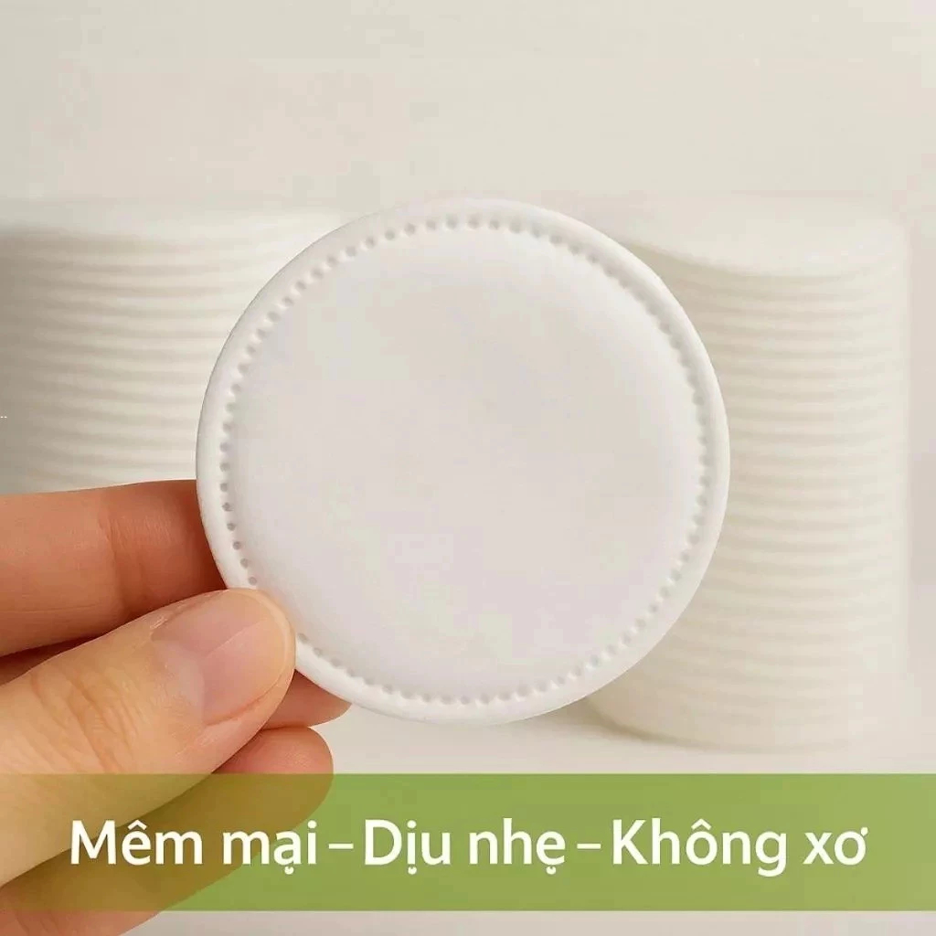Bông Tẩy Trang Miniso 180 Miếng Nhật Bản Siêu Mềm Mại,Dai Không Xơ,Làm Sạch Sâu,Dùng Cho Da Nhạy Cảm