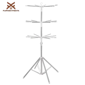 𝐅𝐔𝐑𝐍𝐈𝐒𝐇 𝐅𝐈𝐄𝐒𝐓𝐀 Cây Phơi Đồ Inox Cho Bé Gấp Gọn Thông Minh Xoay 360 Độ Cây Phơi Quần Áo Đa Năng 3 tầng 40 Kẹp Chắc Chắn