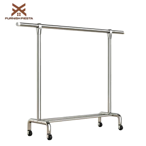 𝐅𝐔𝐑𝐍𝐈𝐒𝐇 𝐅𝐈𝐄𝐒𝐓𝐀 Giá phơi quần áo có thể kéo dài INOX Kệ để đồ dưới đáy giá treo quần áo Chịu Tải Cao Bánh Xe Di Động