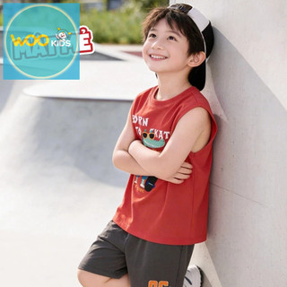 Áo Sát Nách Bé Trai KTT26S001R Wookids | Áo Ba Lỗ Bé Trai 2-9 Tuổi Mềm Mát Thoáng Khí Năng Động Thời Trang Trẻ Em