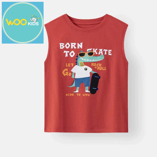 Áo Sát Nách Bé Trai KTT26S001R Wookids | Áo Ba Lỗ Bé Trai 2-9 Tuổi Mềm Mát Thoáng Khí Năng Động Thời Trang Trẻ Em