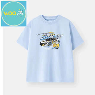 Áo Thun Không Cổ Bé Trai KTS26S022R Wookids | Áo Bé Trai 2-9 Tuổi 60% Cotton 40% Polyester Mềm Mát Thoáng Khí Thời Trang