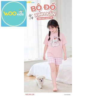 Bộ Đồ Bé Gái DSH26S006R | Set Quần Áo Trẻ Em 2–9 Tuổi | Cotton Mềm Mát | WooKids
