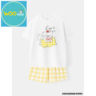 Bộ Đồ Bé Gái DSH26S006R | Set Quần Áo Trẻ Em 2–9 Tuổi | Cotton Mềm Mát | WooKids