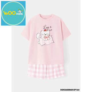 Bộ Đồ Bé Gái DSH26S006R | Set Quần Áo Trẻ Em 2–9 Tuổi | Cotton Mềm Mát | WooKids