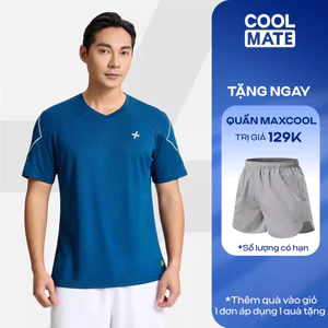 Áo thun thể thao nam cổ V Pickleball DinkShot Essentials, Nhanh khô Thấm hút tốt Coolmate