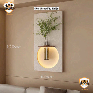 (HÀNG LOẠI 1 tặng bình hoa) Tranh đèn led cắm hoa đẹp trang trí hàng lang, quán spa, quán cafe, cửa hàng, chung cư