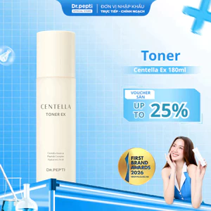Nước Hoa Hồng Dr.Pepti Centella Toner Ex Cấp Ẩm, Dưỡng Da Căng Bóng 180ml HH01