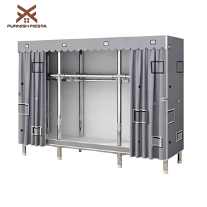 𝐅𝐔𝐑𝐍𝐈𝐒𝐇 𝐅𝐈𝐄𝐒𝐓𝐀 Tủ quần áo vải cao cấp khung hợp kim titan chắc chắn lắp ráp dễ dàng đa năng chống ẩm không gỉ