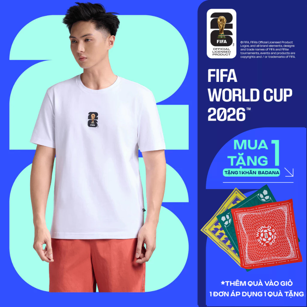 [MUA ÁO TẶNG KHĂN]Áo thun Tshirt nam nữ Cotton Compact World Cup One Goal One World