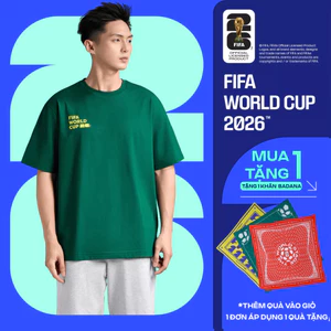Áo thun unisex Relaxed Fit Cotton Compact World Cup Neon 26, áo mặc hàng ngày đi chơi dạo phố