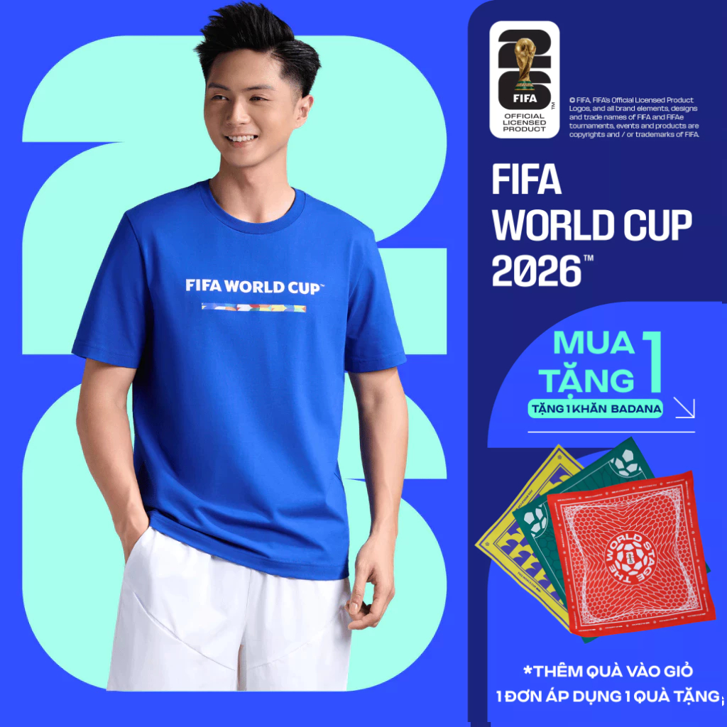 [MUA ÁO TẶNG KHĂN]Áo thun unisex Cotton Compact World Cup 26, áo mặc hàng ngày đi chơi dạo phố Coolmate