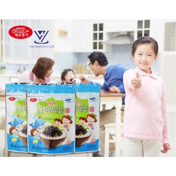 Rong Biển Trộn Cơm Cho Bé Baby Hàn Quốc Tẩm Gia Vị Ăn Dặm Thơm Ngon Gói 50g